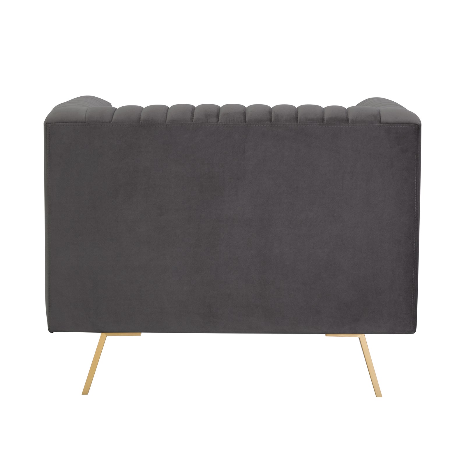 achat fauteuil gris fonce velours pieds dore