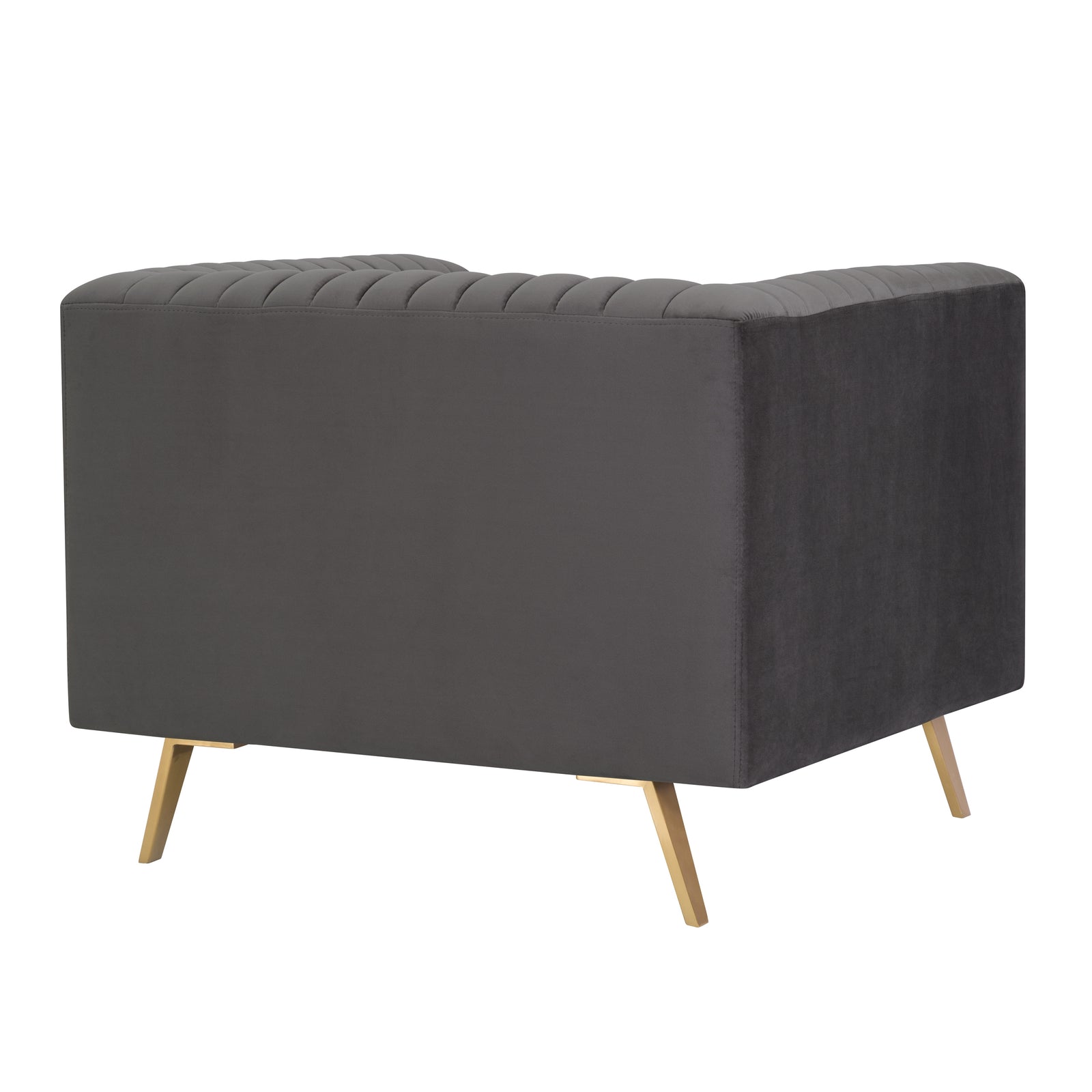 achat fauteuil gris velours confortable