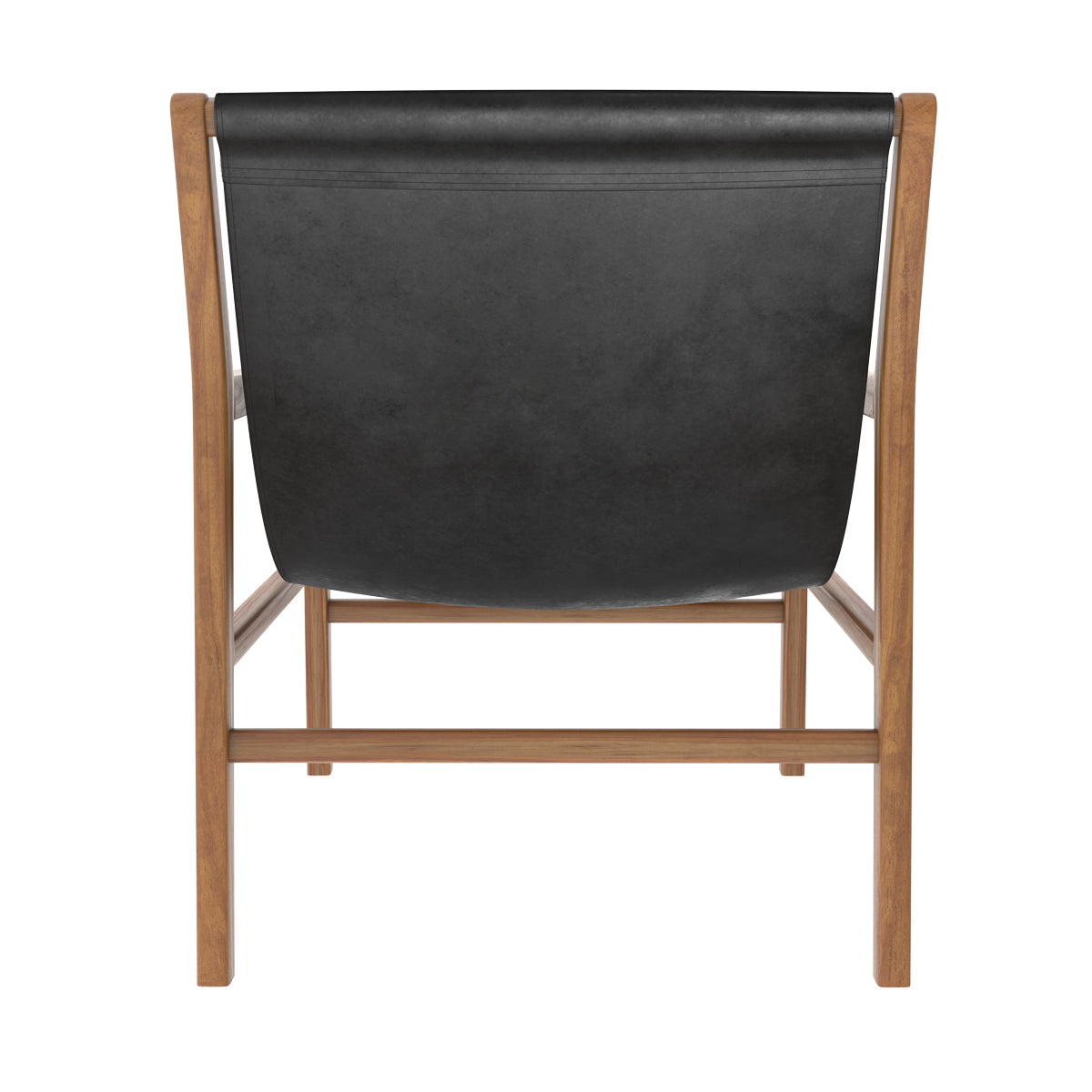 achat fauteuil lounge apache teck et cuir noir