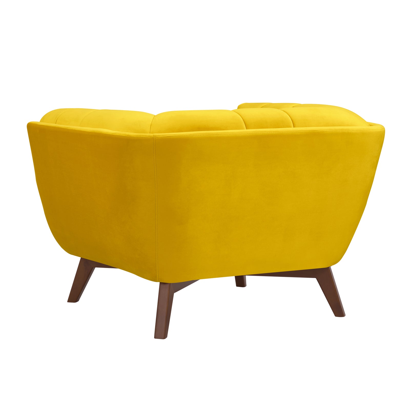 achat fauteuil molletonne velours jaune