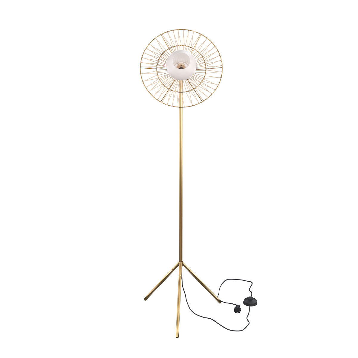 achat lampadaire bandia en metal dore