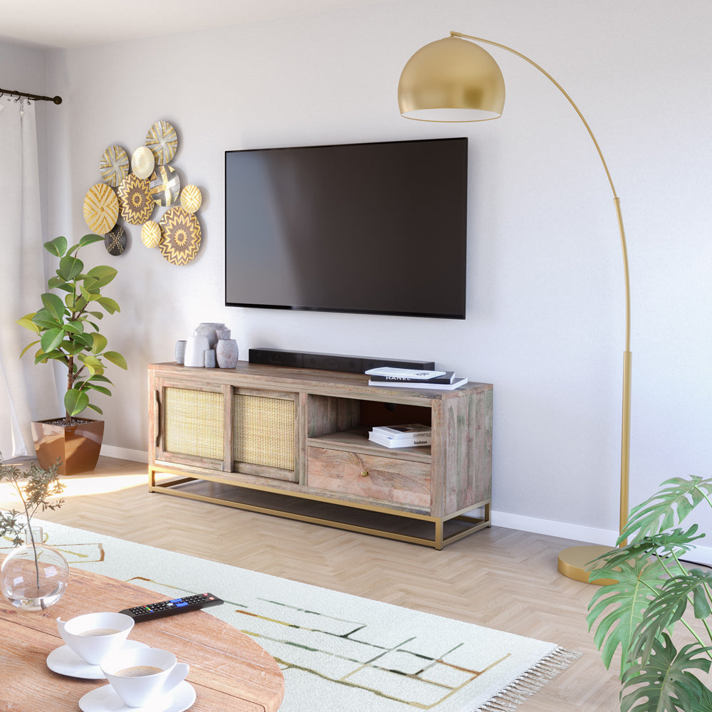 achat lampadaire boule dore cloche