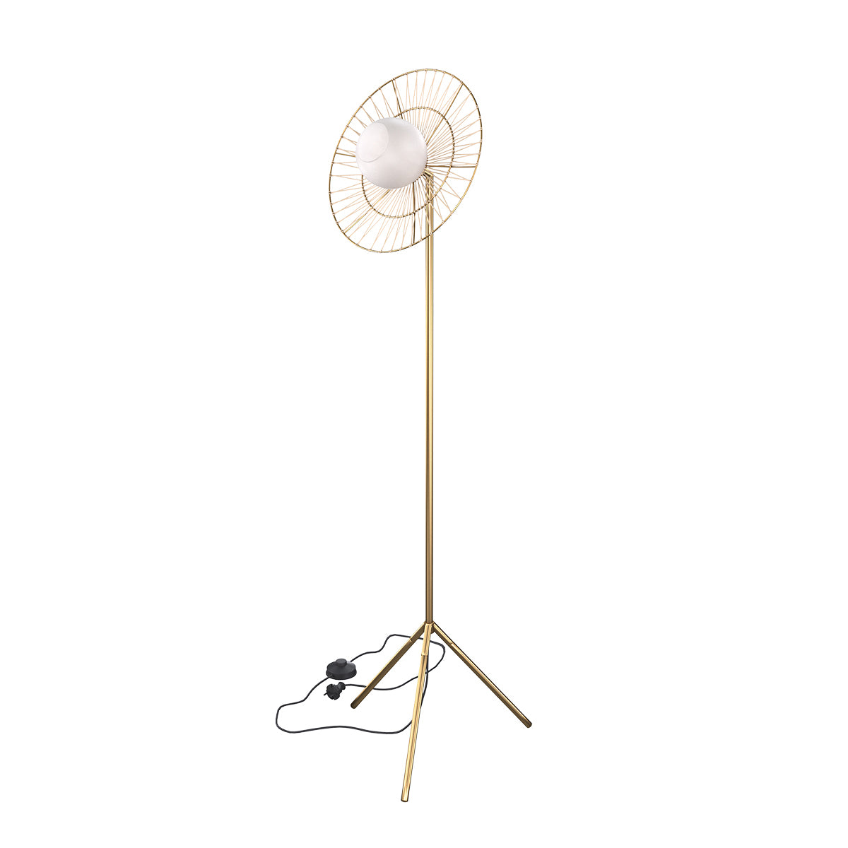 achat lampadaire en metal dore bandia 2