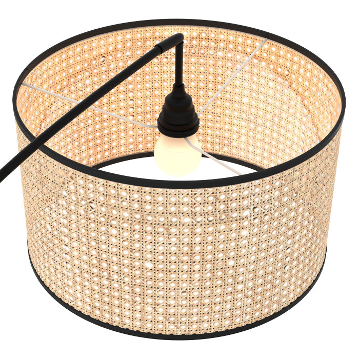 achat lampadaire en rotin et metal aimee