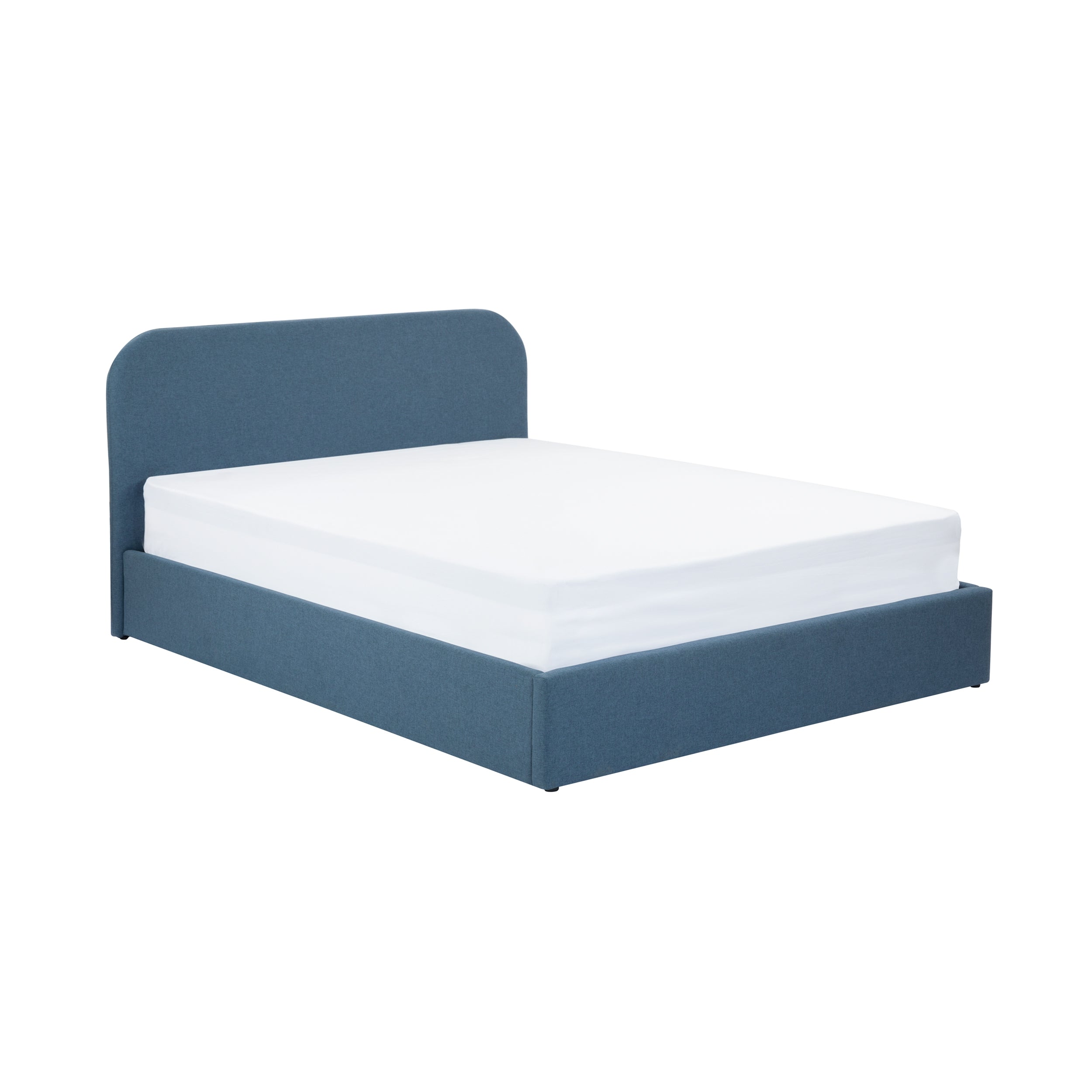 achat lit 160 x 200 cm bleu en tissu
