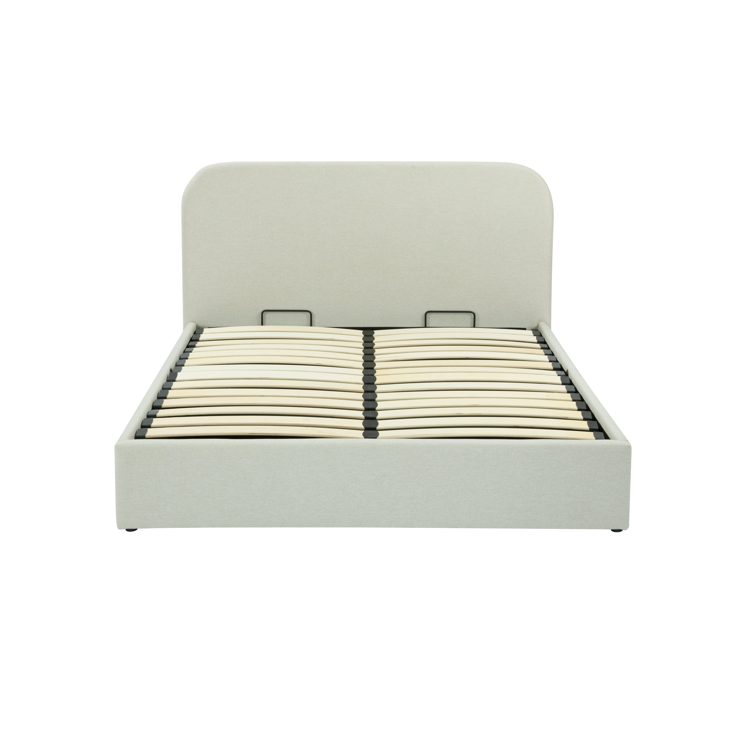 achat lit double 140 x 190 beige en tissu