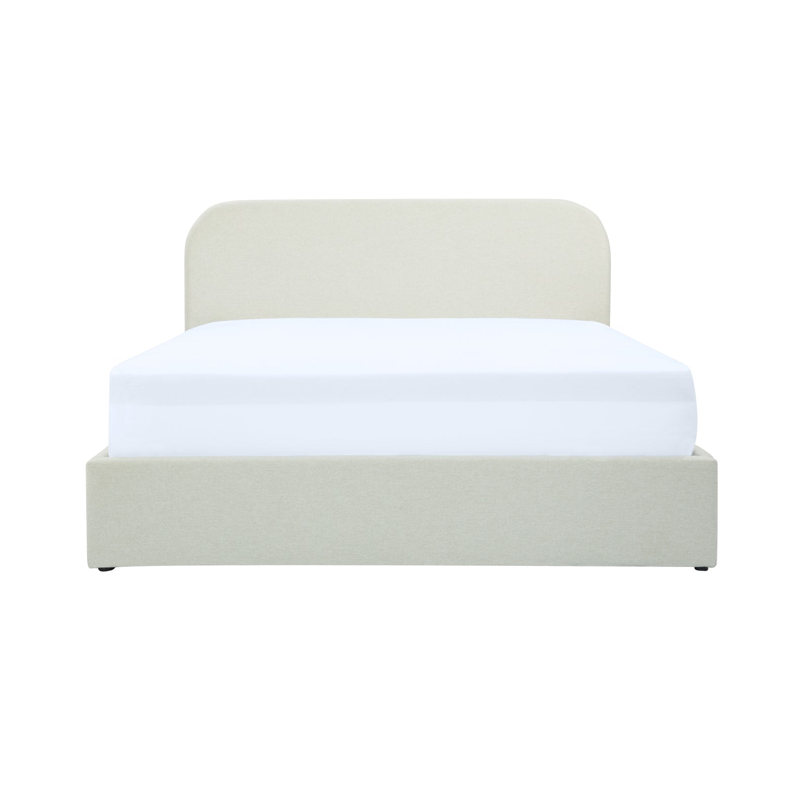 achat lit double beige confortable