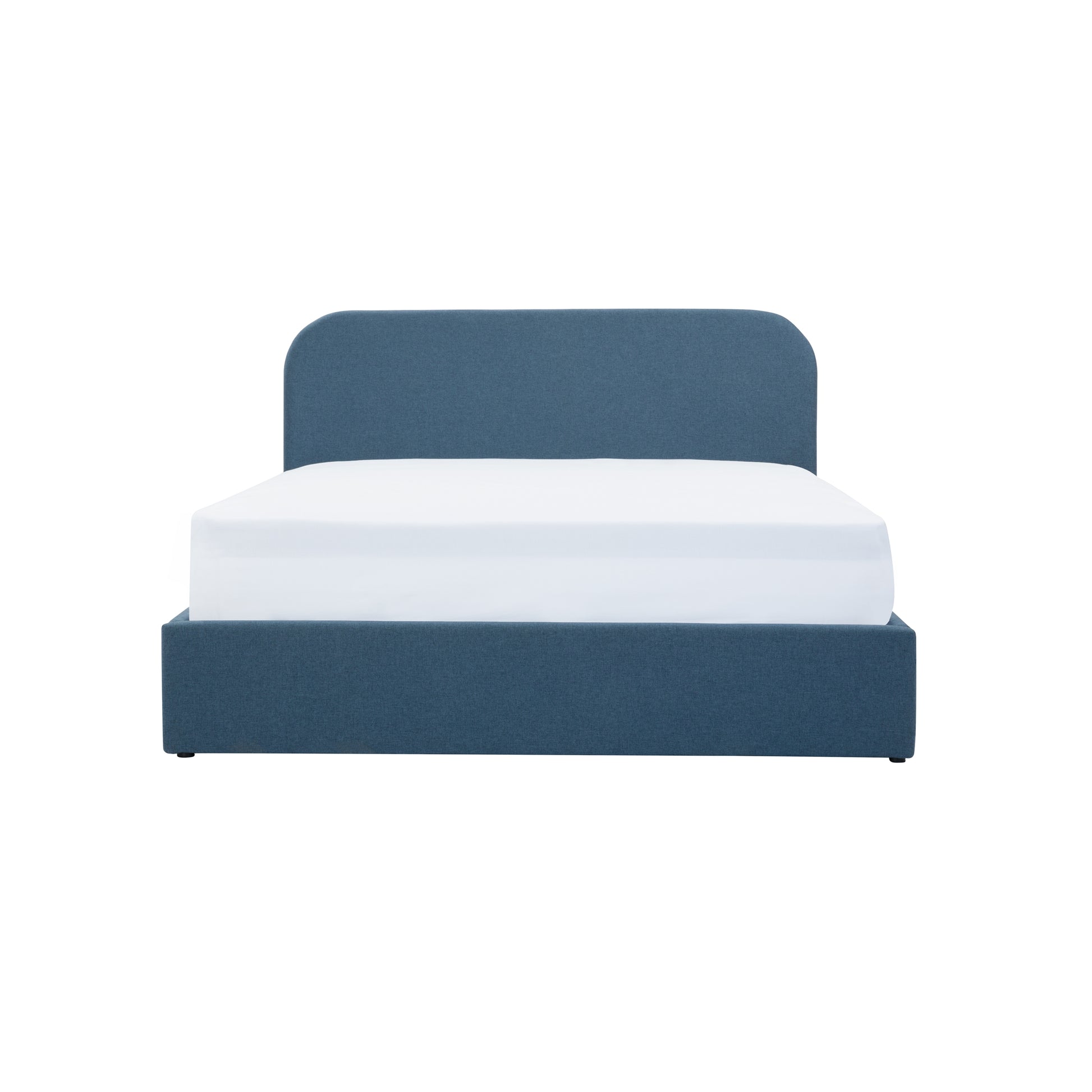 achat lit double bleu confortable