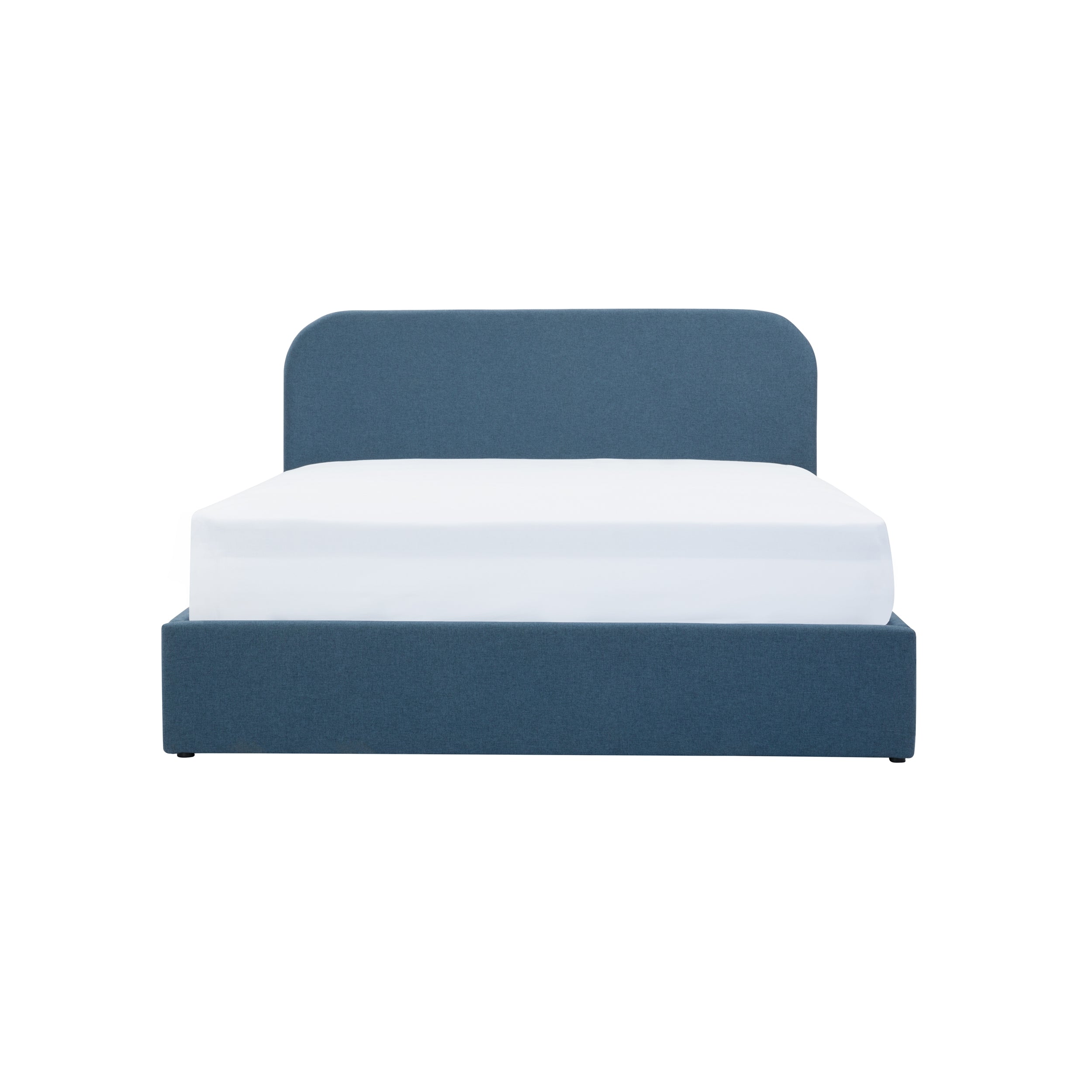 achat lit double bleu confortable