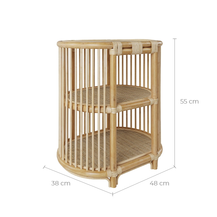 achat marthe table d appoint en rotin naturel