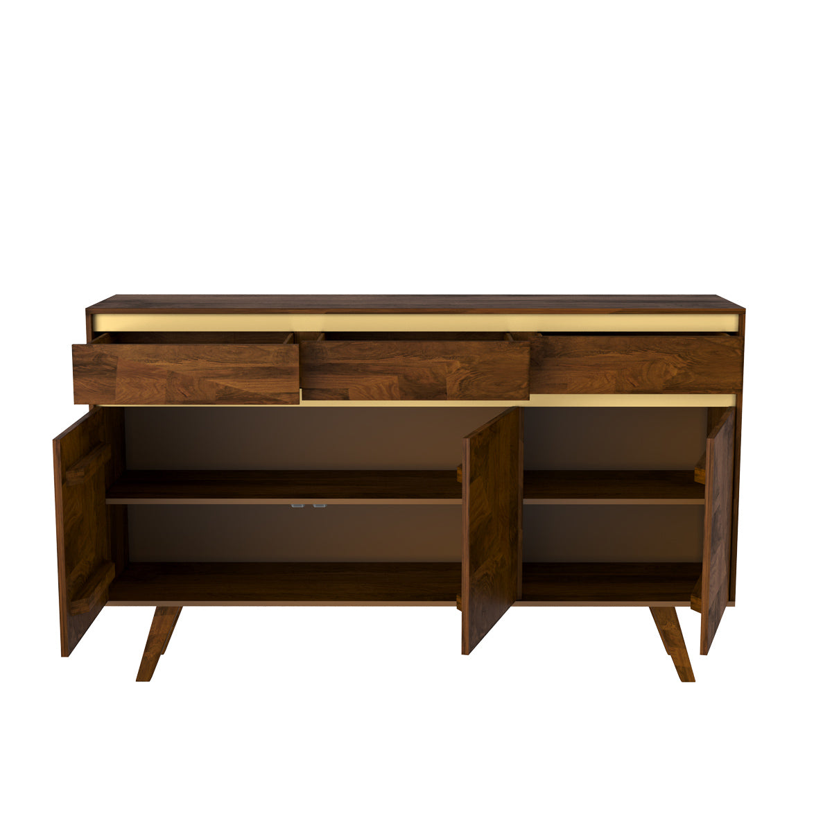 achat mbuffet multi rangement bois fonce