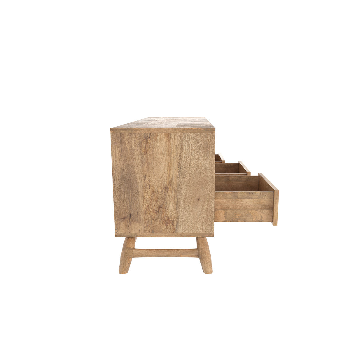 achat meuble tv edgar 3 tiroirs en bois de manguier