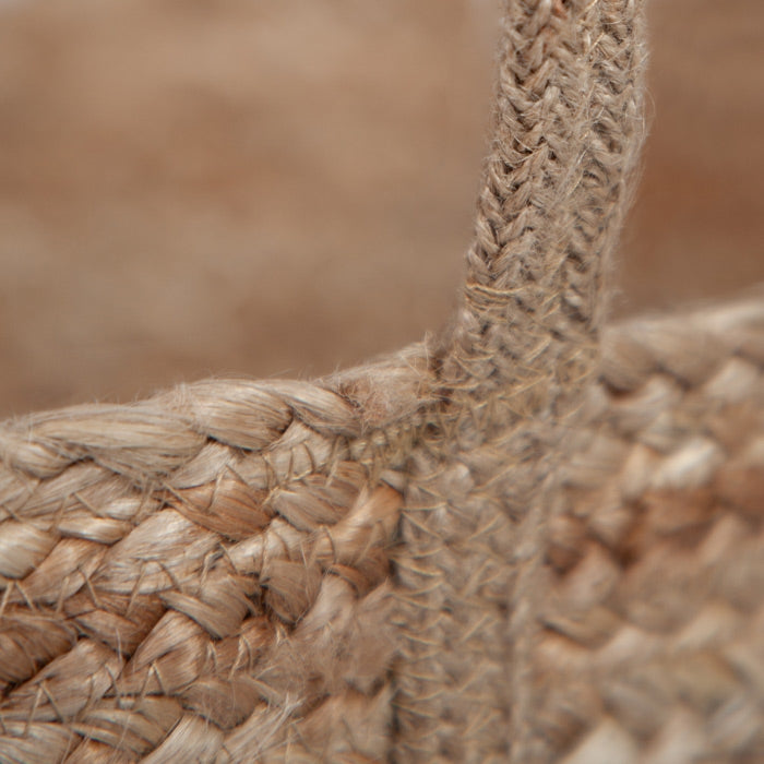 achat panier en jute naturel bleu