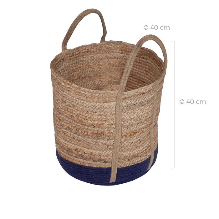 achat panier ethnique chic bleu
