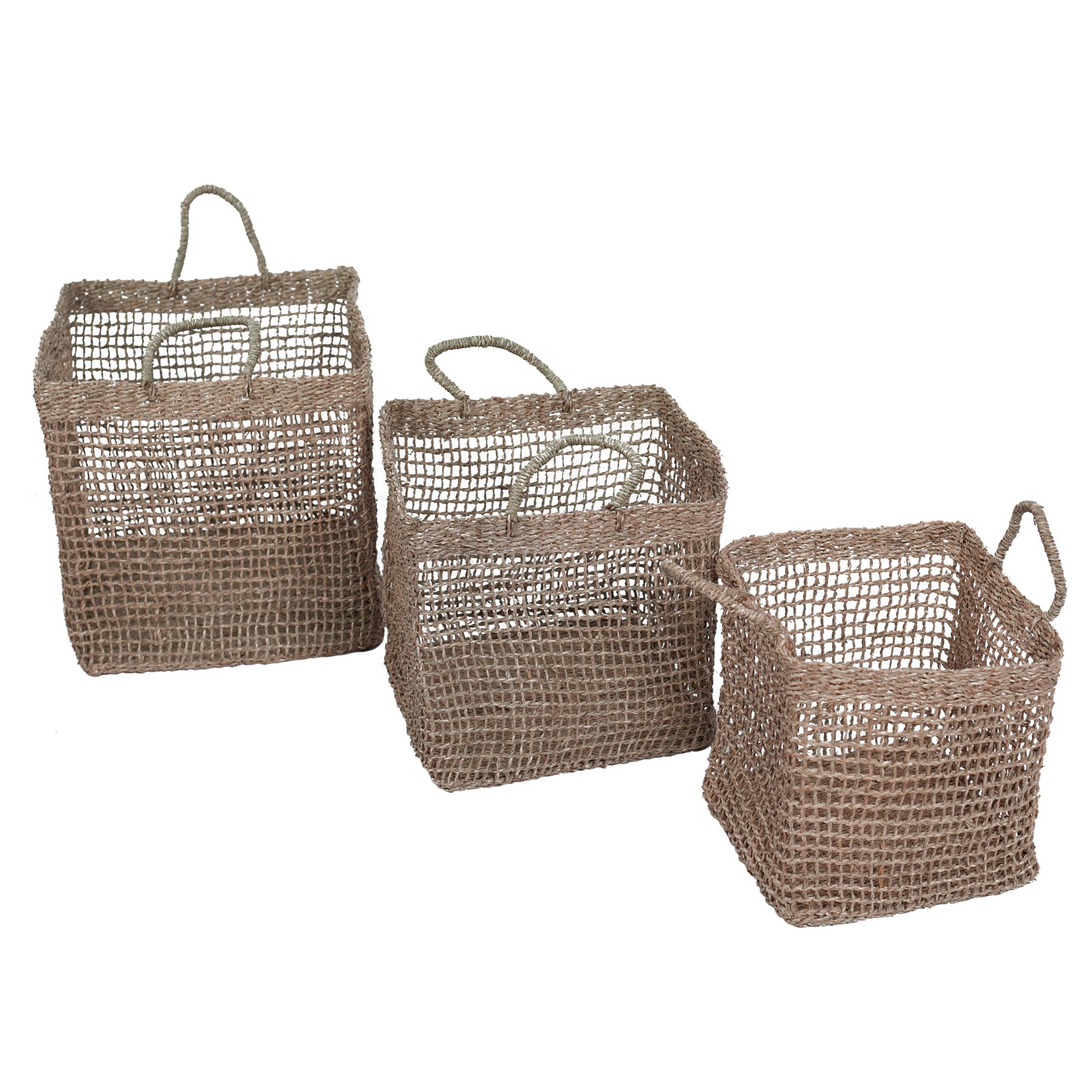 achat panier tresse carre fibre naturelle