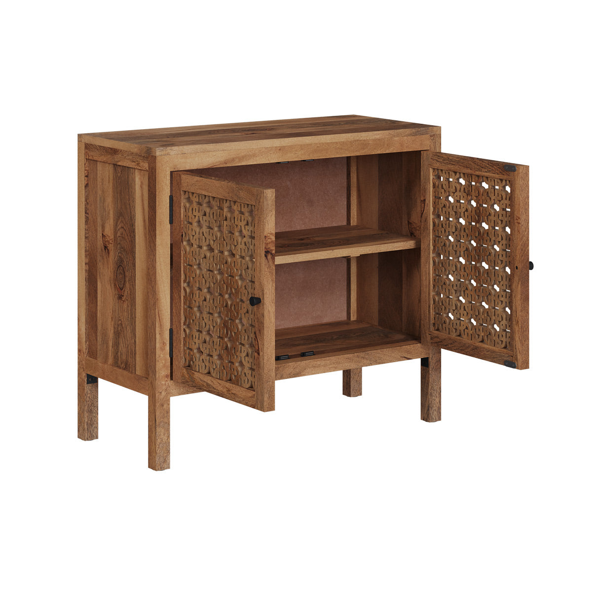 achat petit buffet en bois porte ajourees jaya