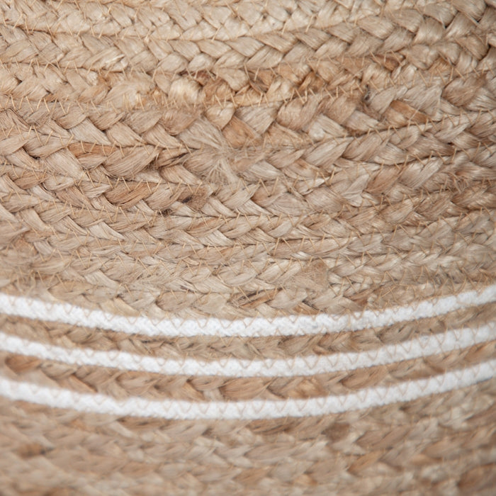 achat pouf confortable blanc et naturel