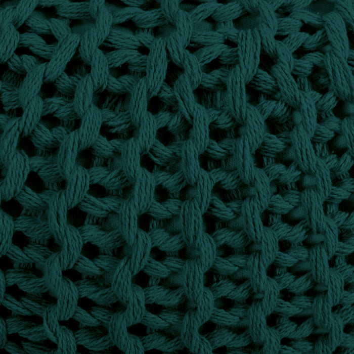 achat pouf vert sapin tricot