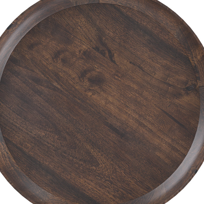 achat table appoint bois de manguier fonce