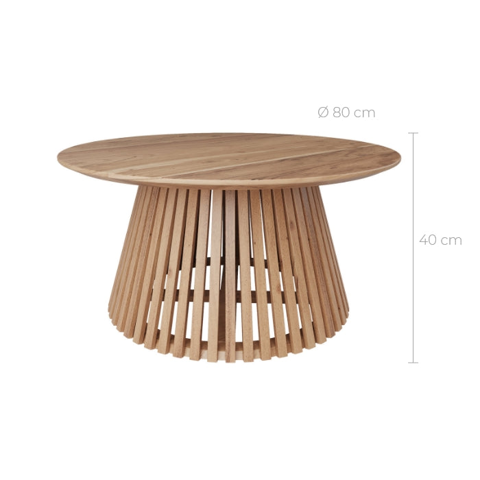 achat table basse ronde bois d acacia 80 cm de diametre