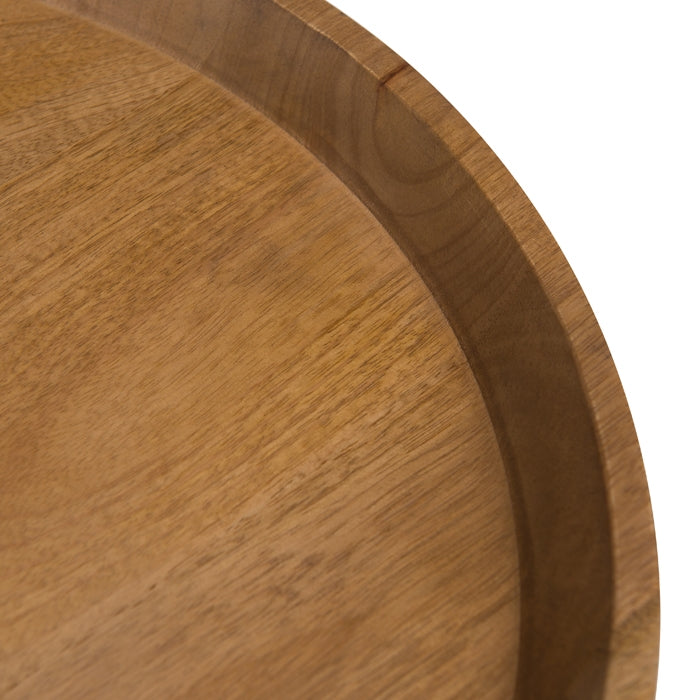 achat table basse ronde en bois plateau