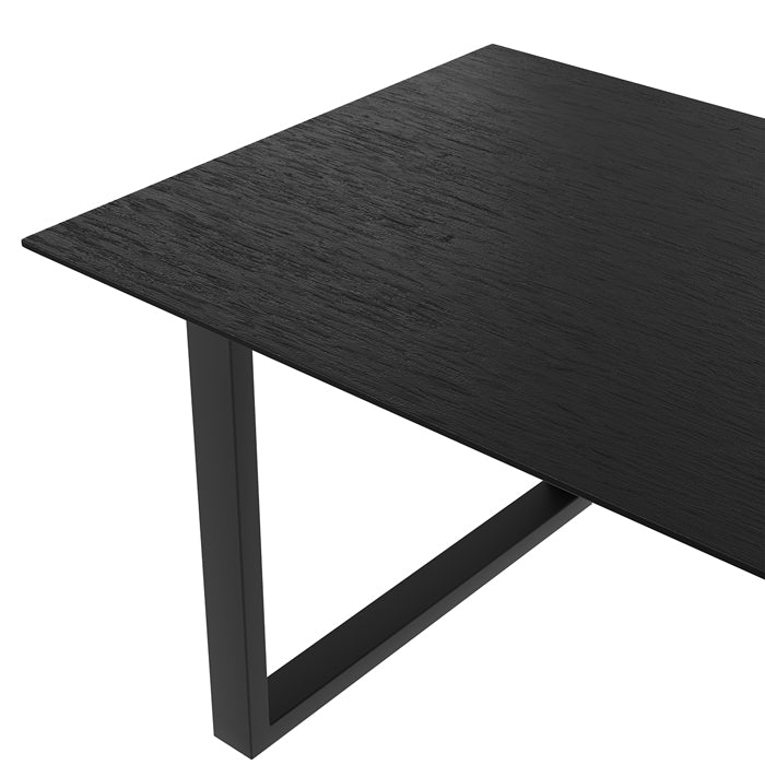 achat table bois noir teinte 10 personnes adok