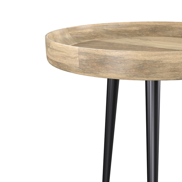 achat table d appoint bois de manguier clair