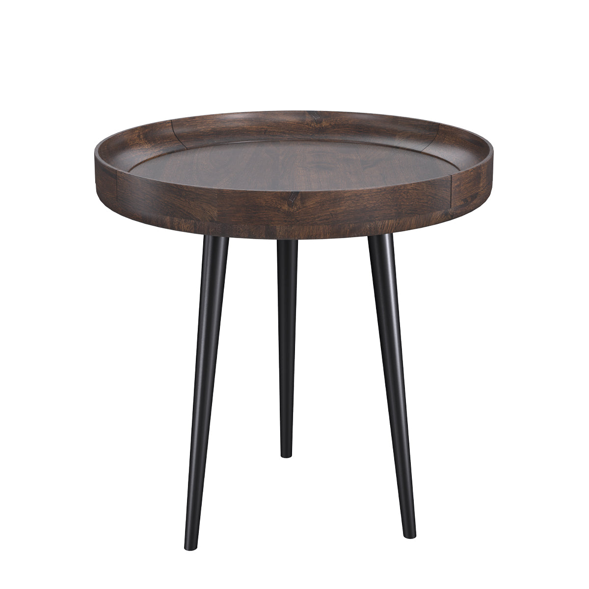 achat table d appoint en bois de manguier fonce