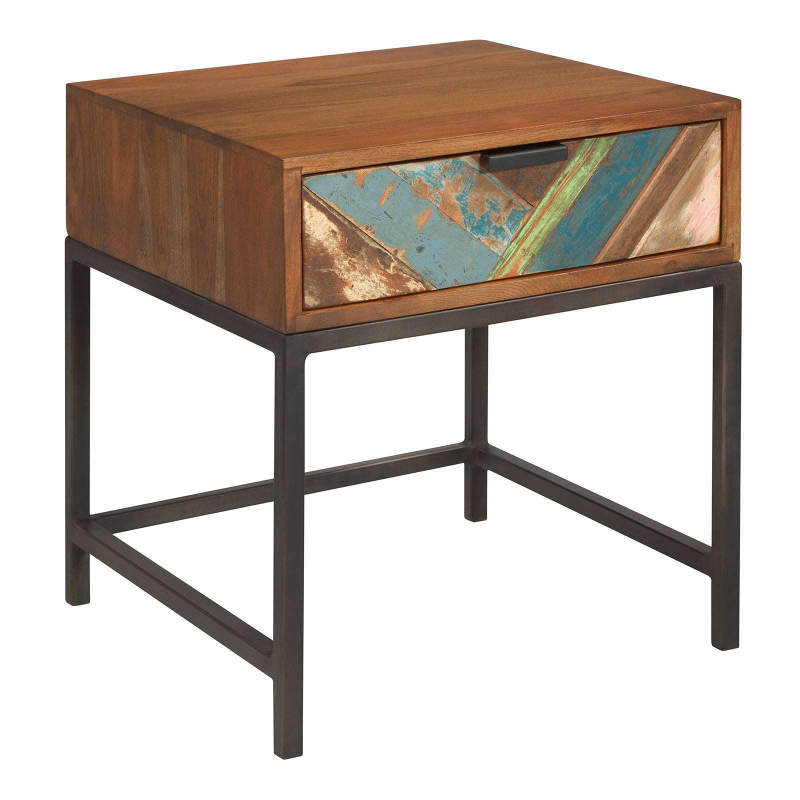 achat table de chevet 1 tiroir bois metal