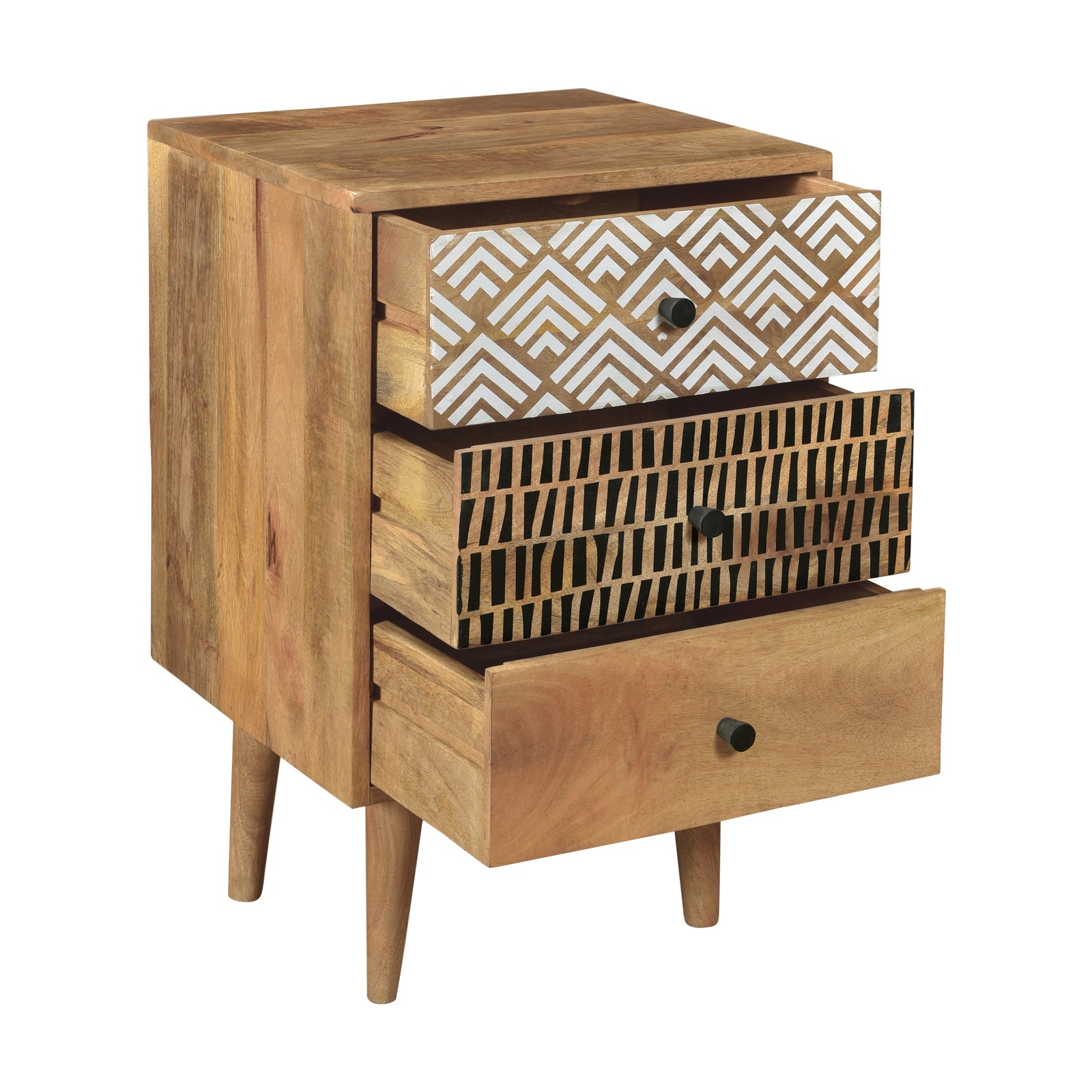 achat table de chevet bois brut