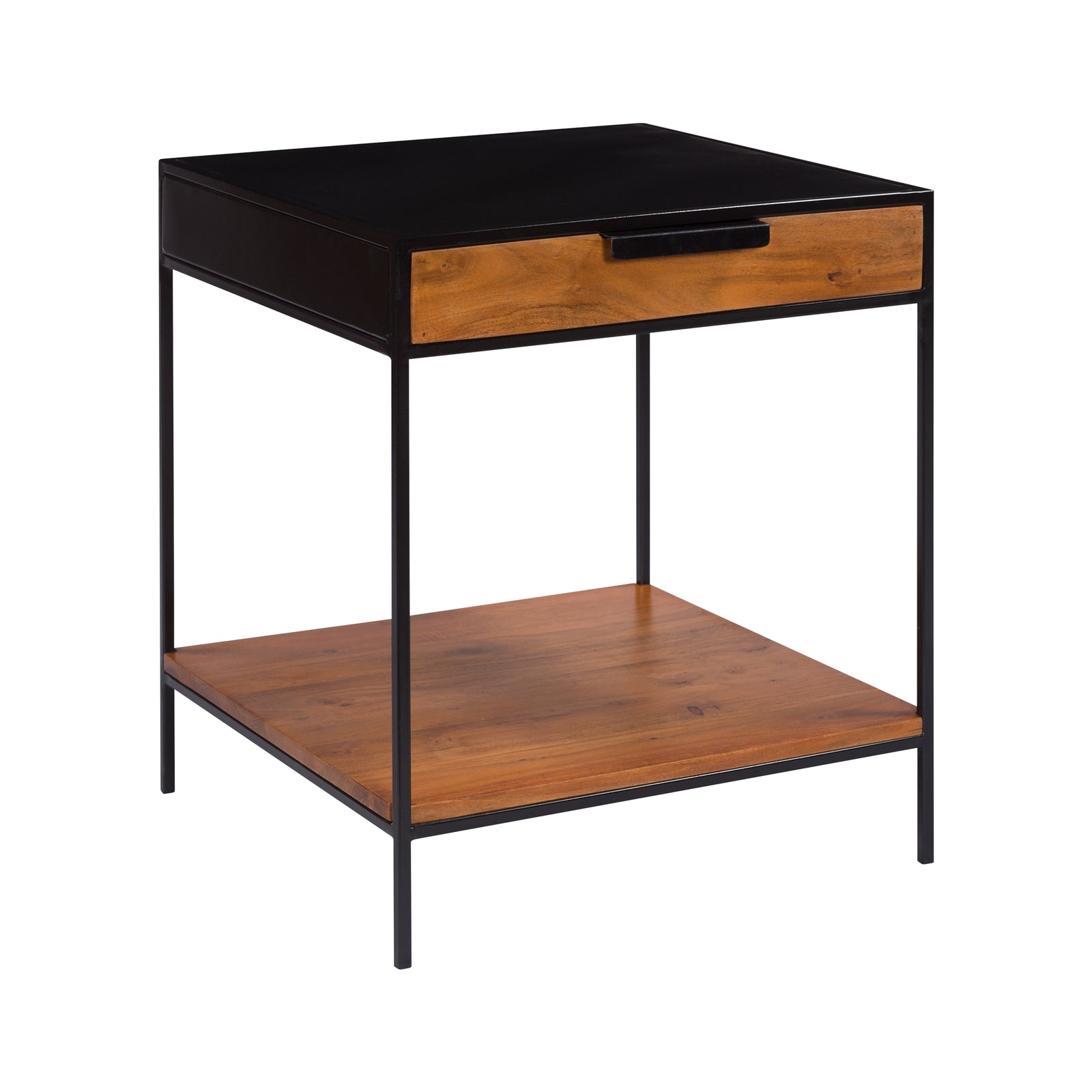 achat table de chevet en bois et metal