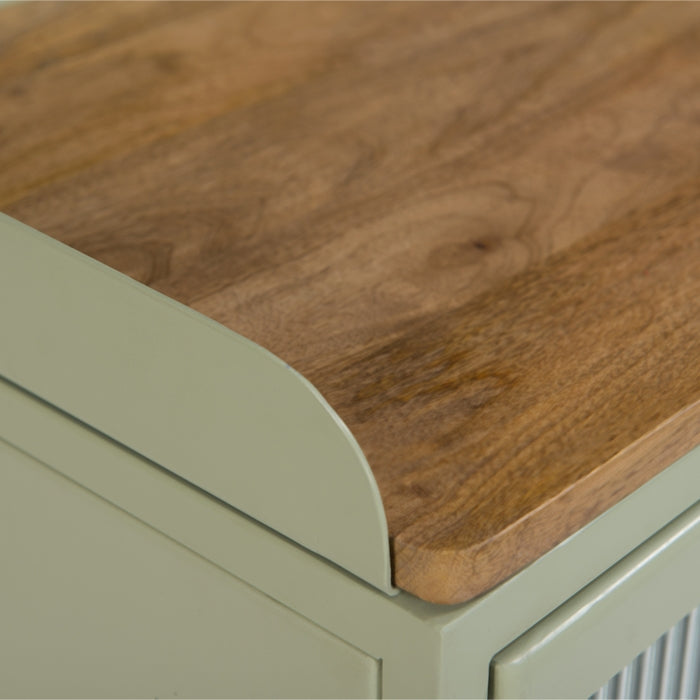 achat table de chevet en metal et bois