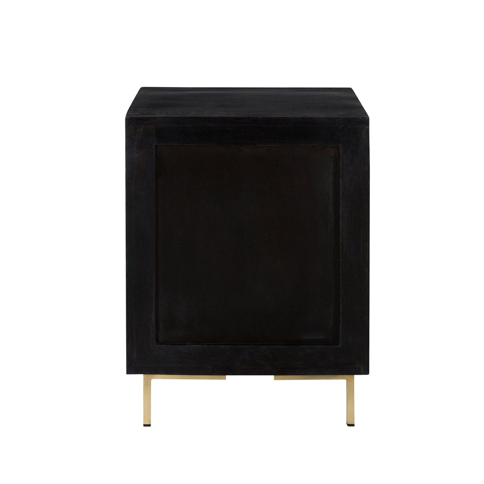 achat table de chevet ethnique noire en bois