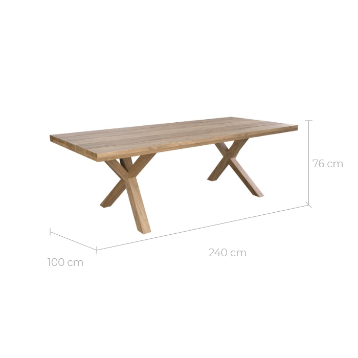 achat table de jardin bois de teck massif