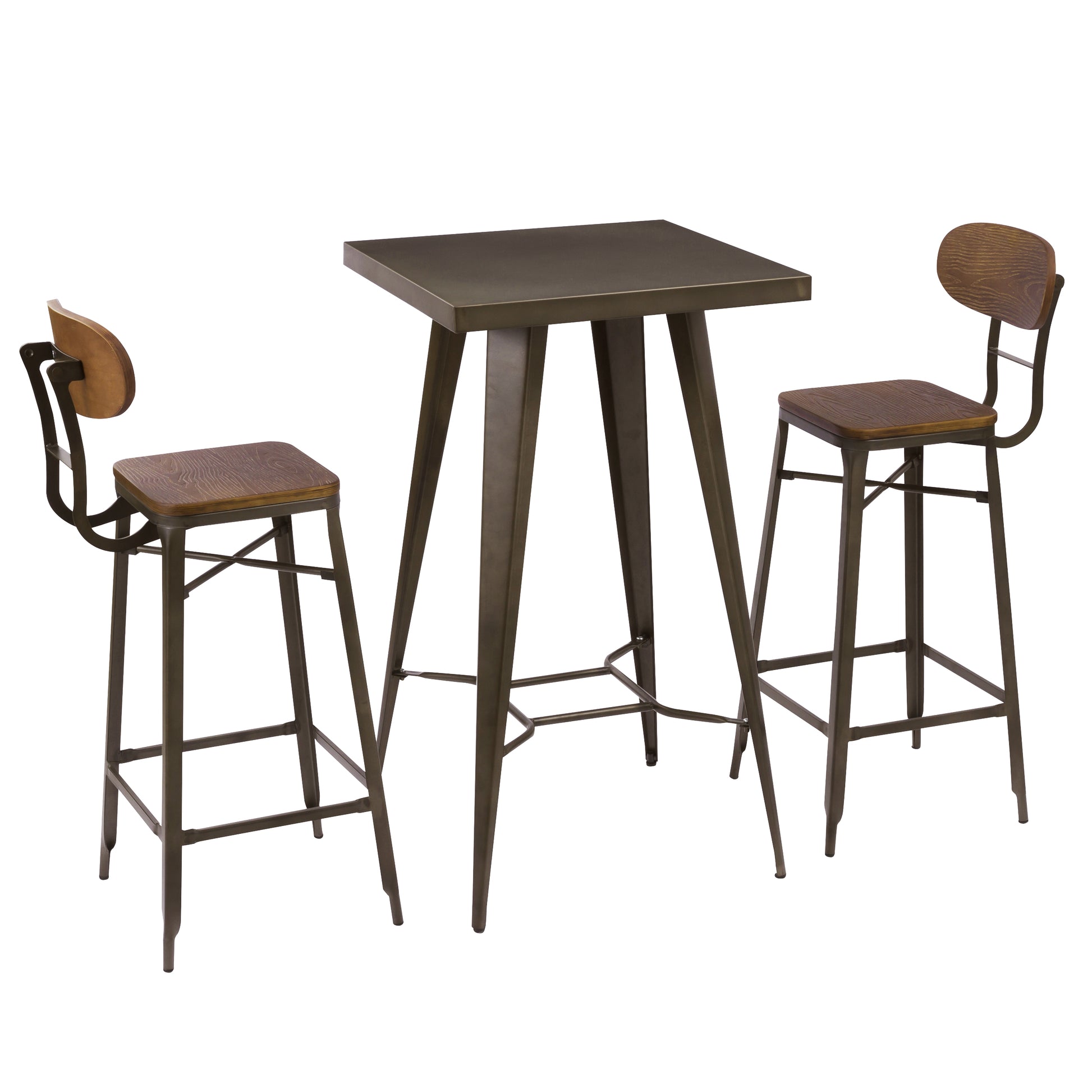 achat table haute metal carre