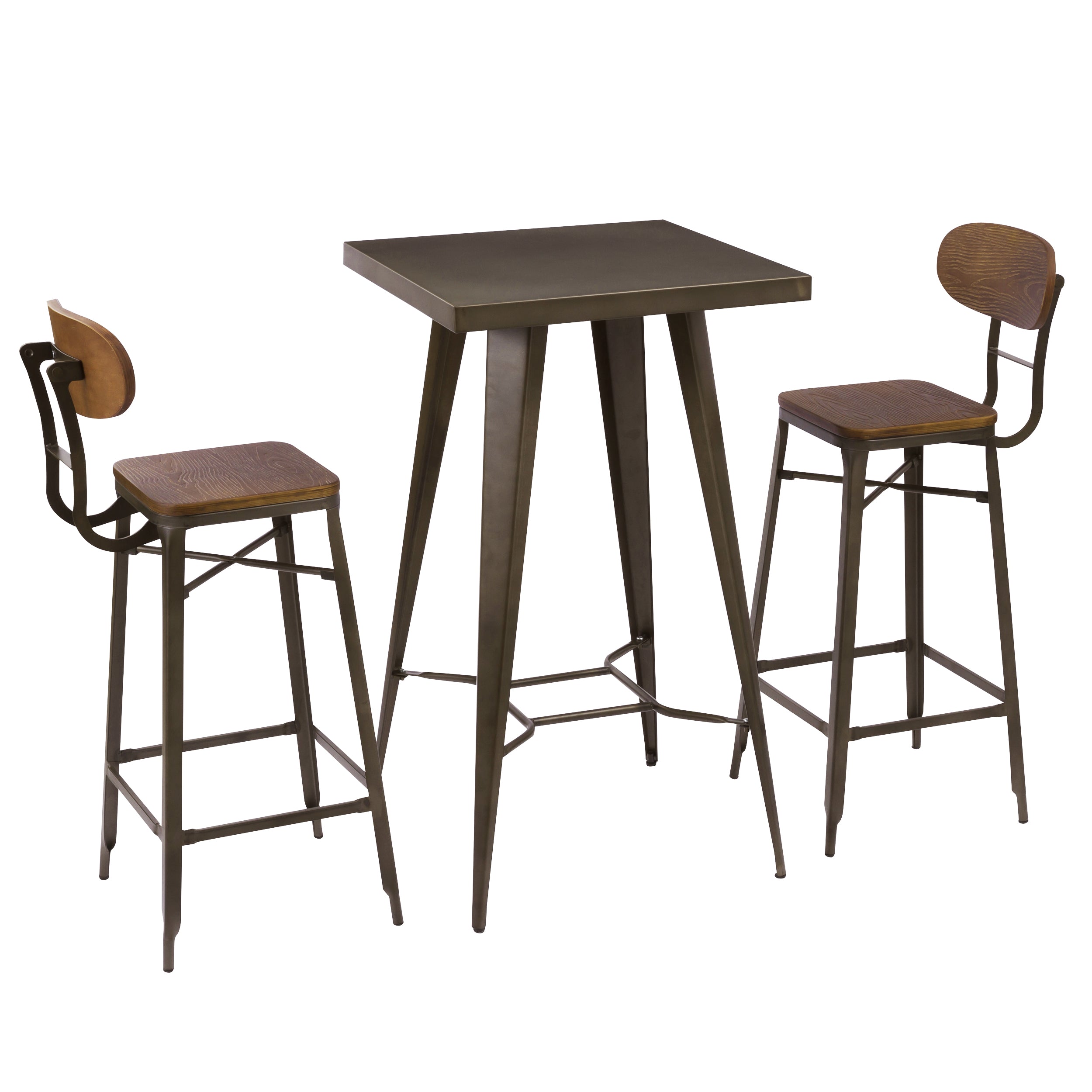 achat table haute metal carre