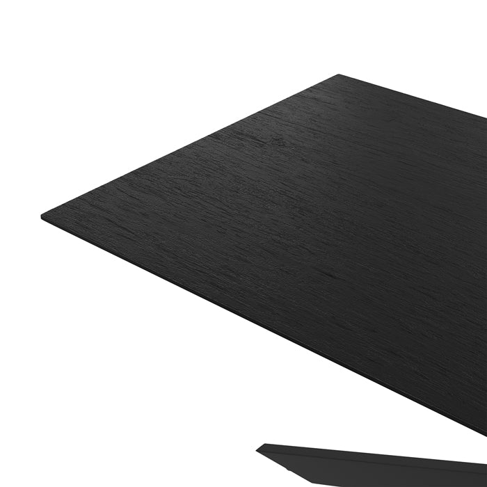 achat table rectangulaire 220 cm en bois noir marvel