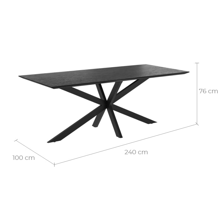 achat table rectangulaire en bois noir teinte marvel