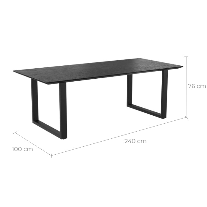 achat table rectangulaire pieds en u adok