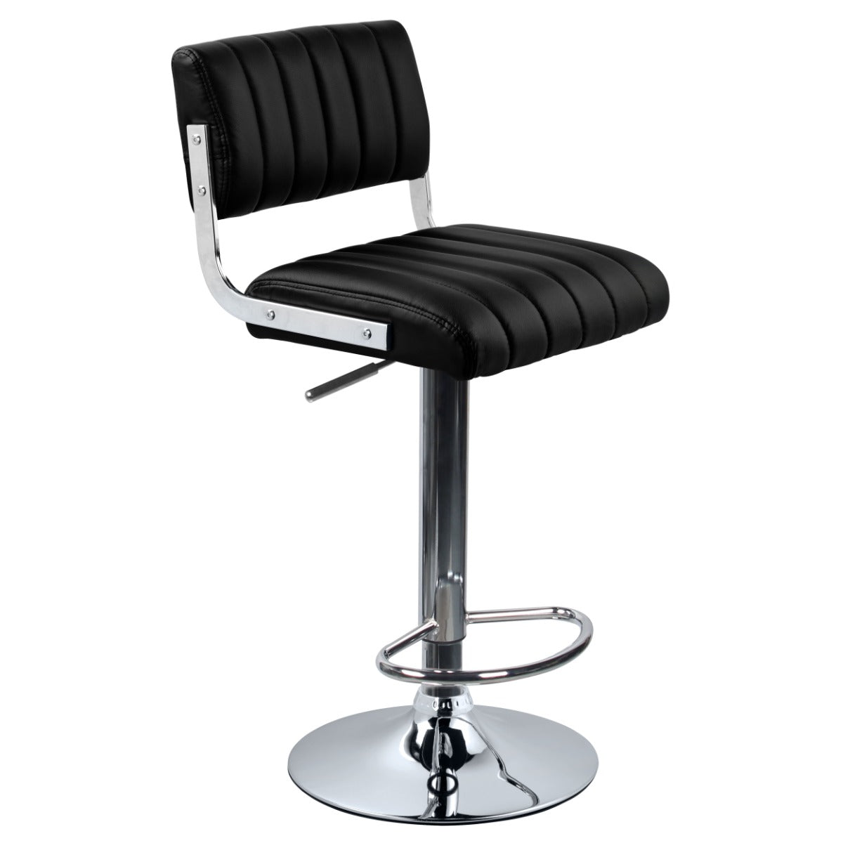 achat tabouret de bar noir cuir synthetique