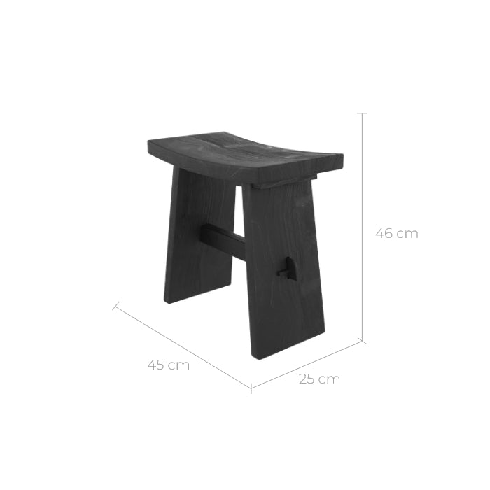 achat tabouret eka peint noir