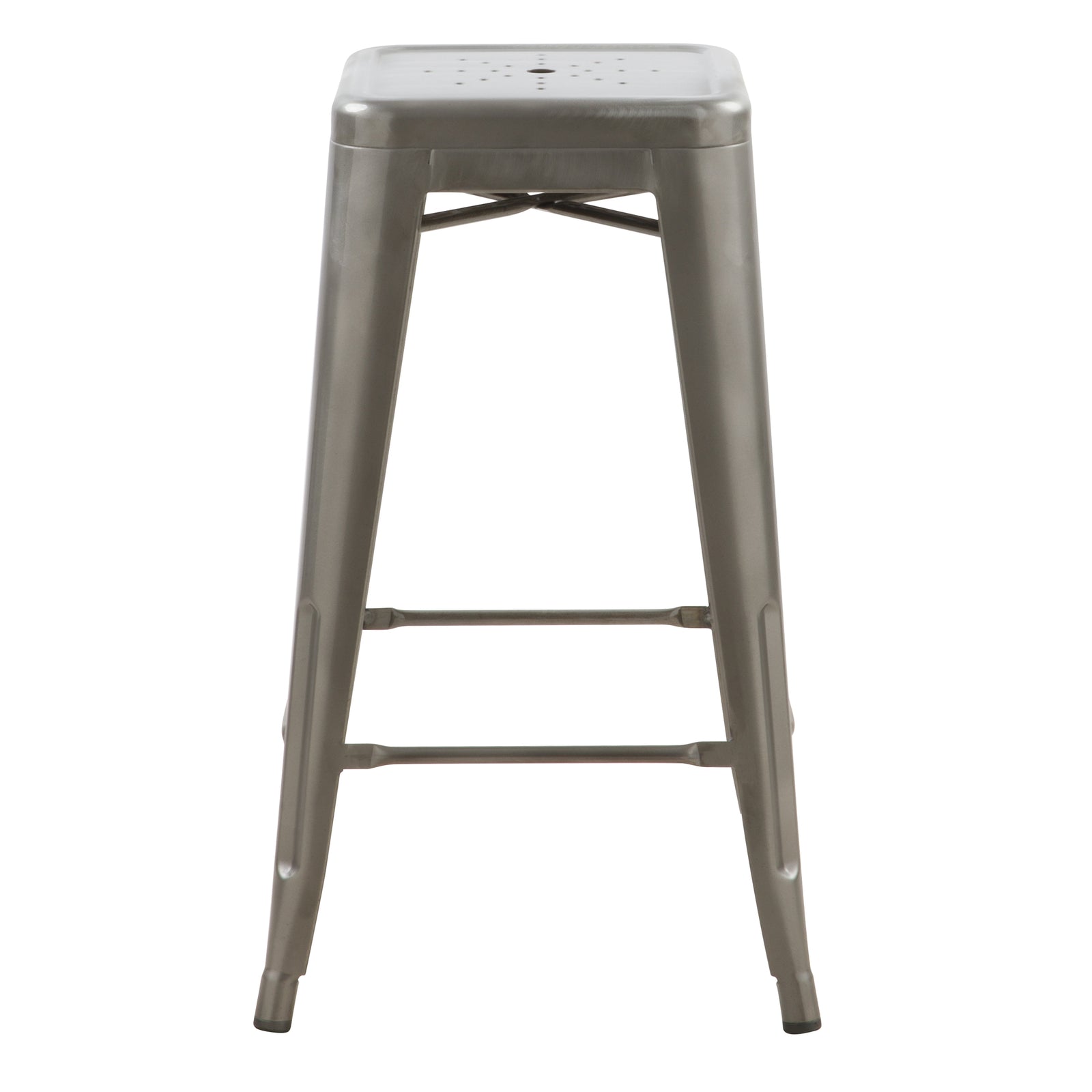 achat tabouret indus gris brillant