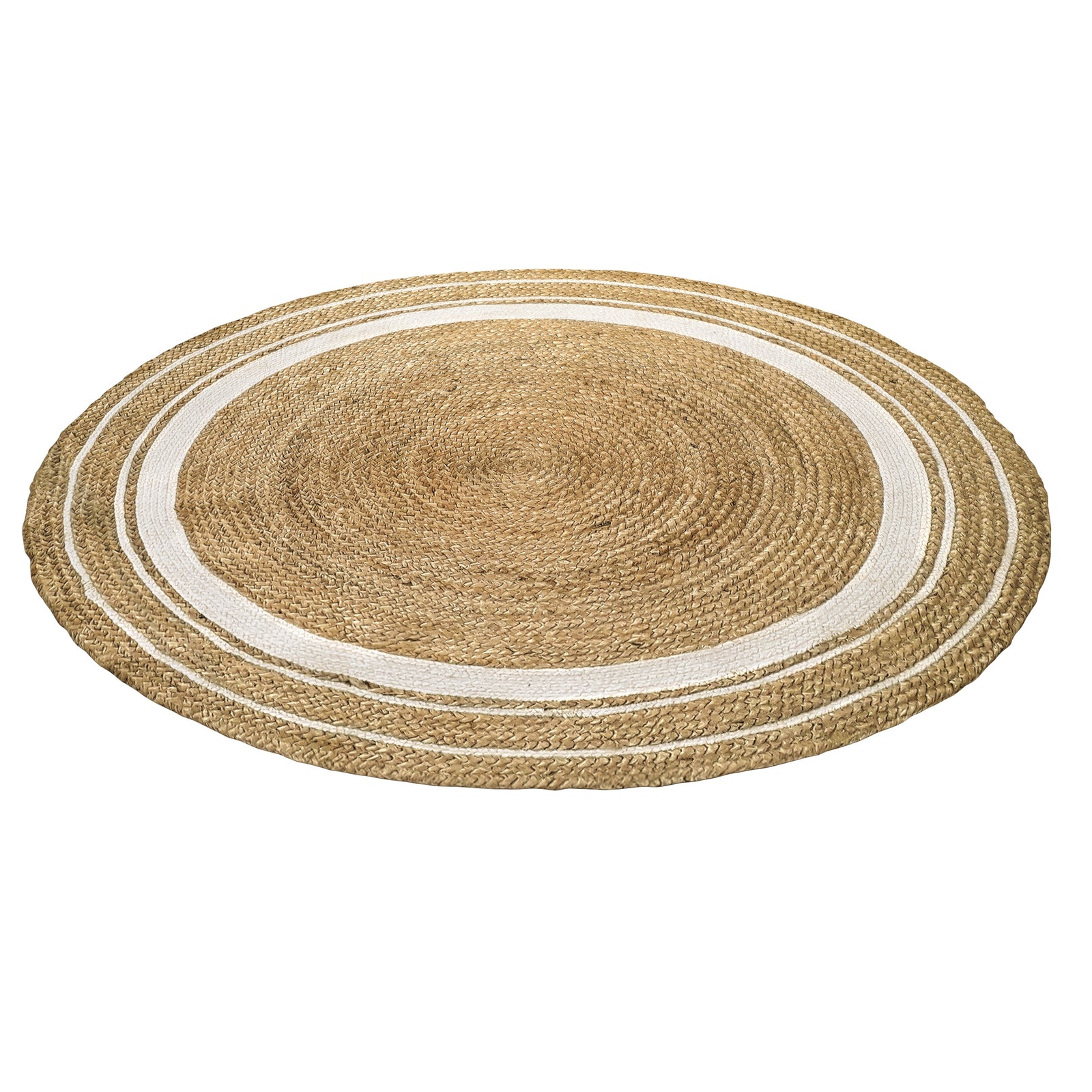 achat tapis 120 cm blanc naturel