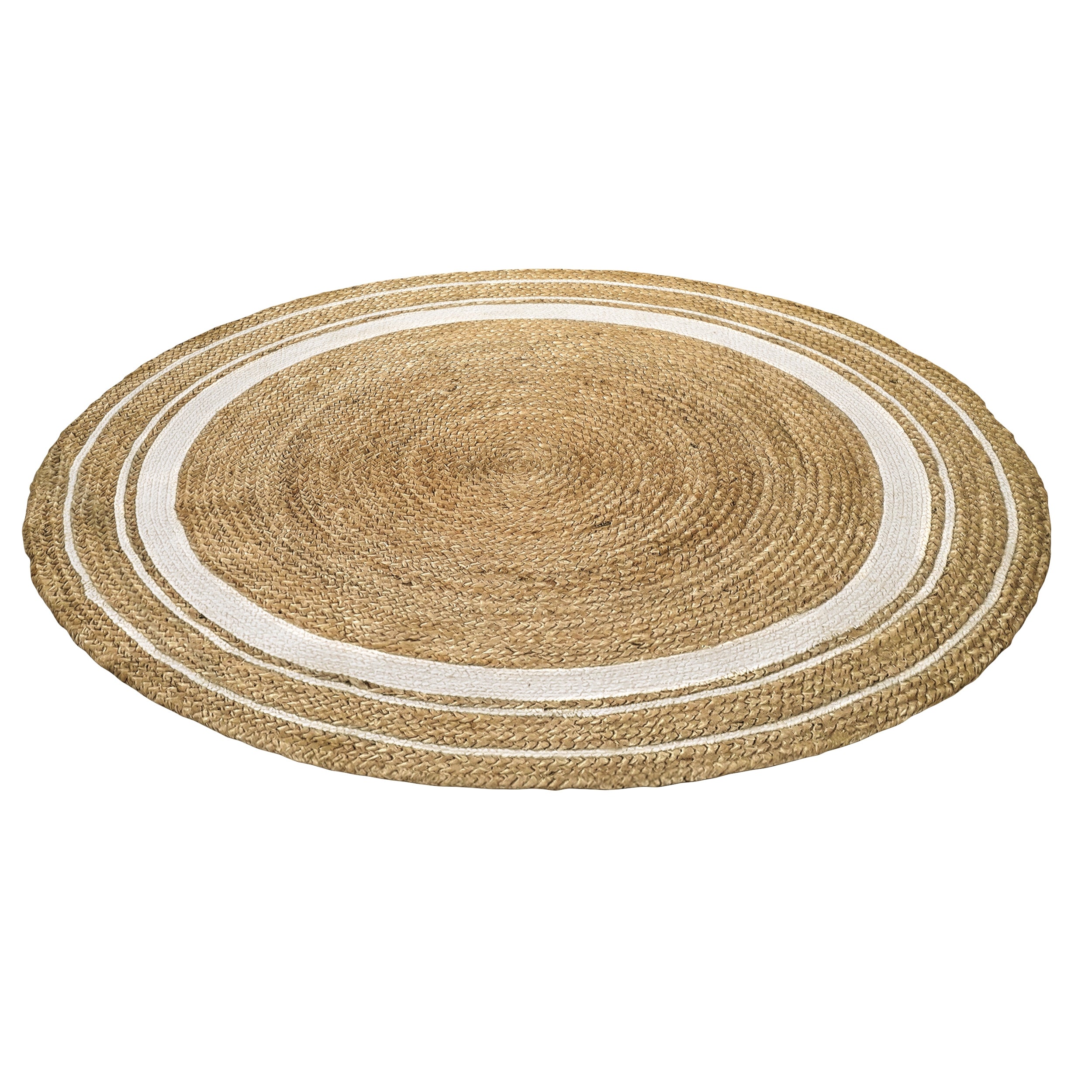 achat tapis 120 cm blanc naturel