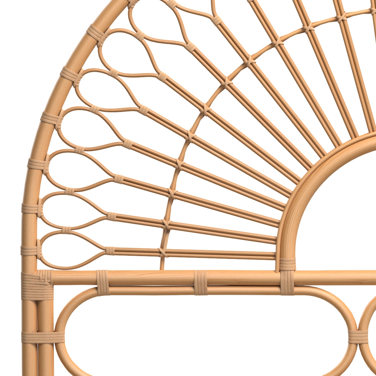 achat tete de lit arrondie en rotin