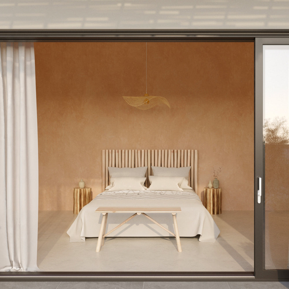 achat tete de lit branche de teck imani