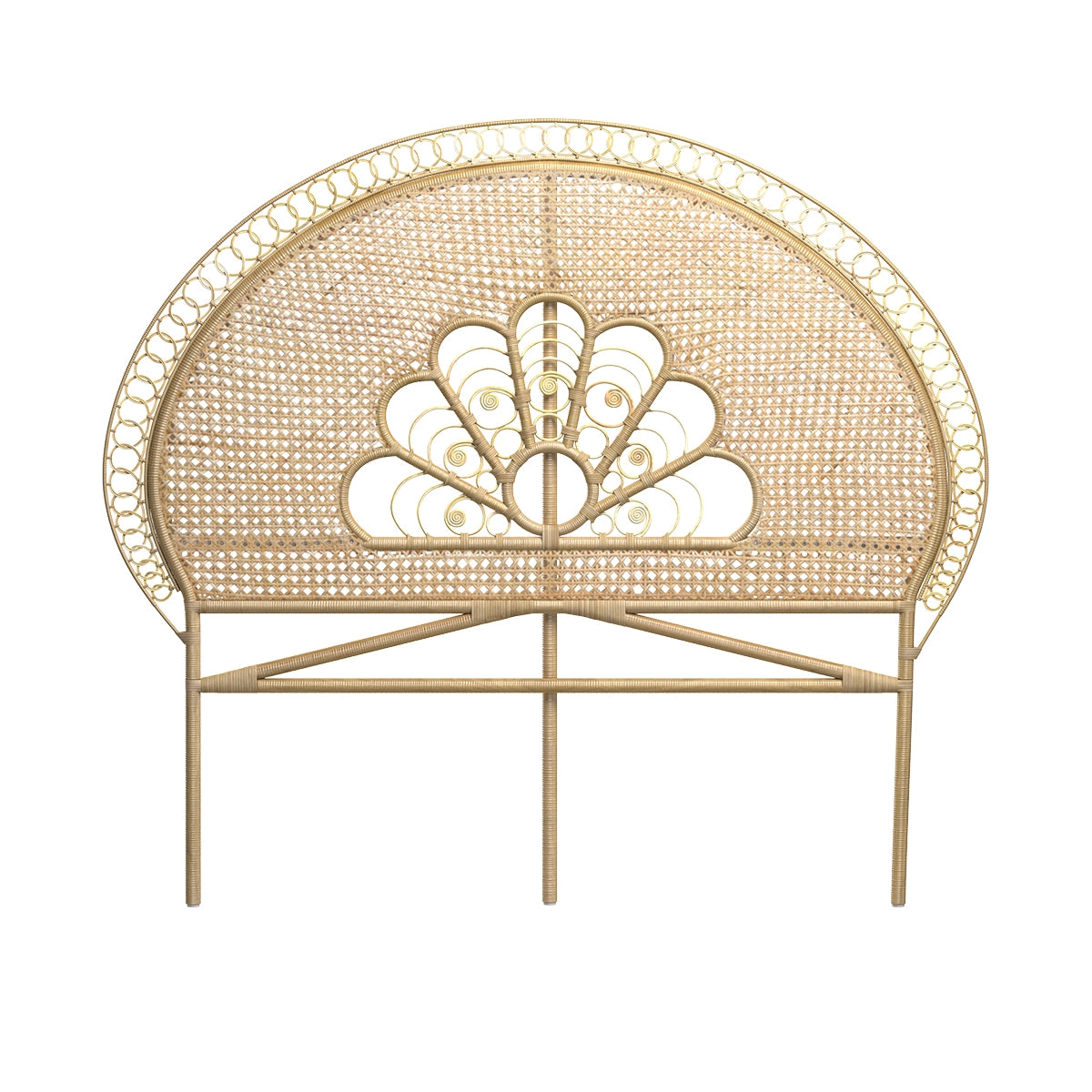 achat tete de lit en matiere naturelle arrondie