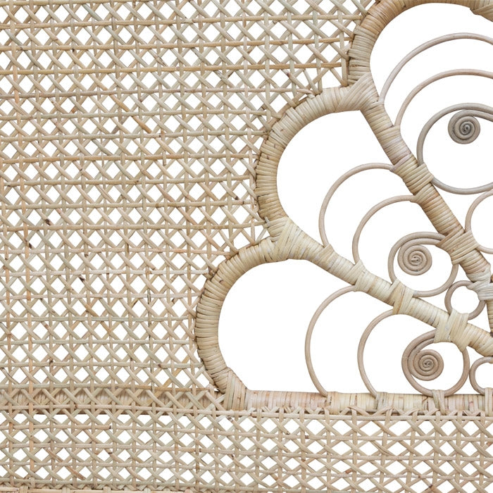 achat tete de lit en rotin arrondie