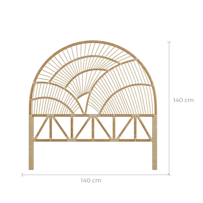 achat tete de lit selene en rotin 140 cm