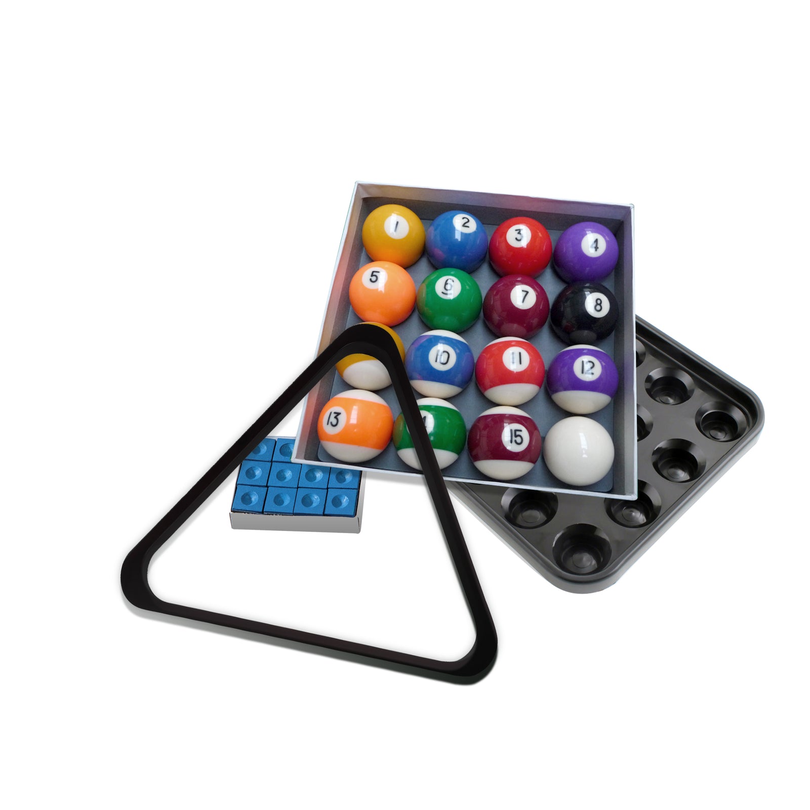 Pack billes en résine pour un billard américain 